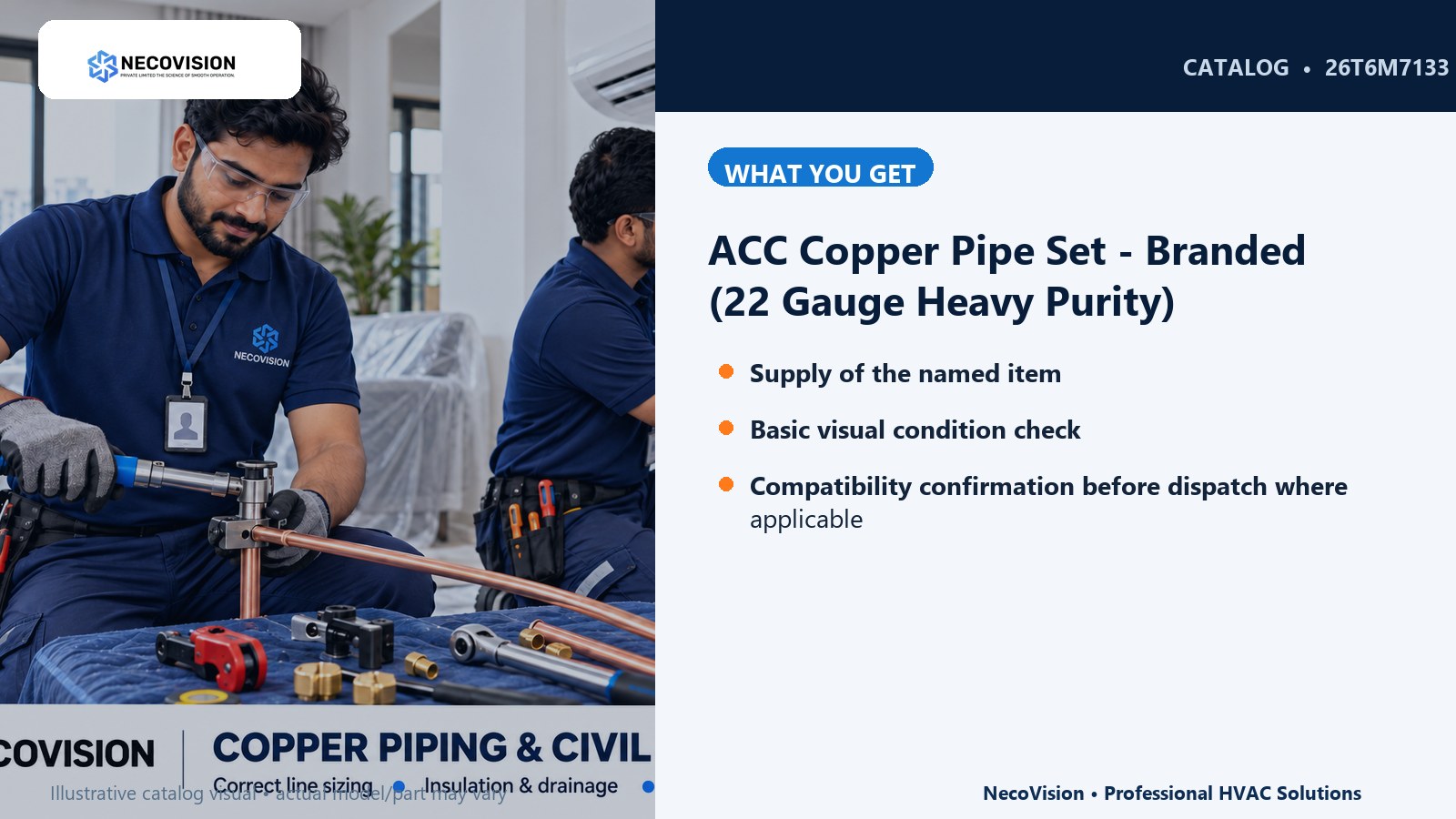 ACC Copper Pipe Set - Branded (22 Gauge Heavy Purity): details