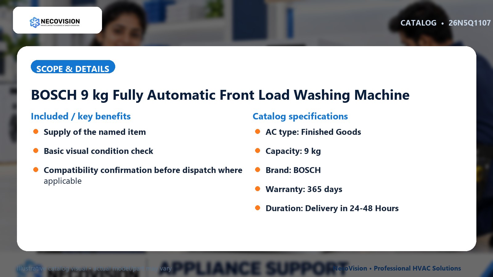 BOSCH 9 kg Fully Automatic Front Load Washing Machine: scope