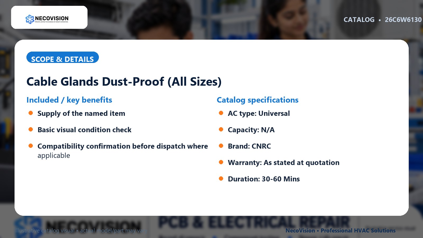 Cable Glands Dust-Proof (All Sizes): scope