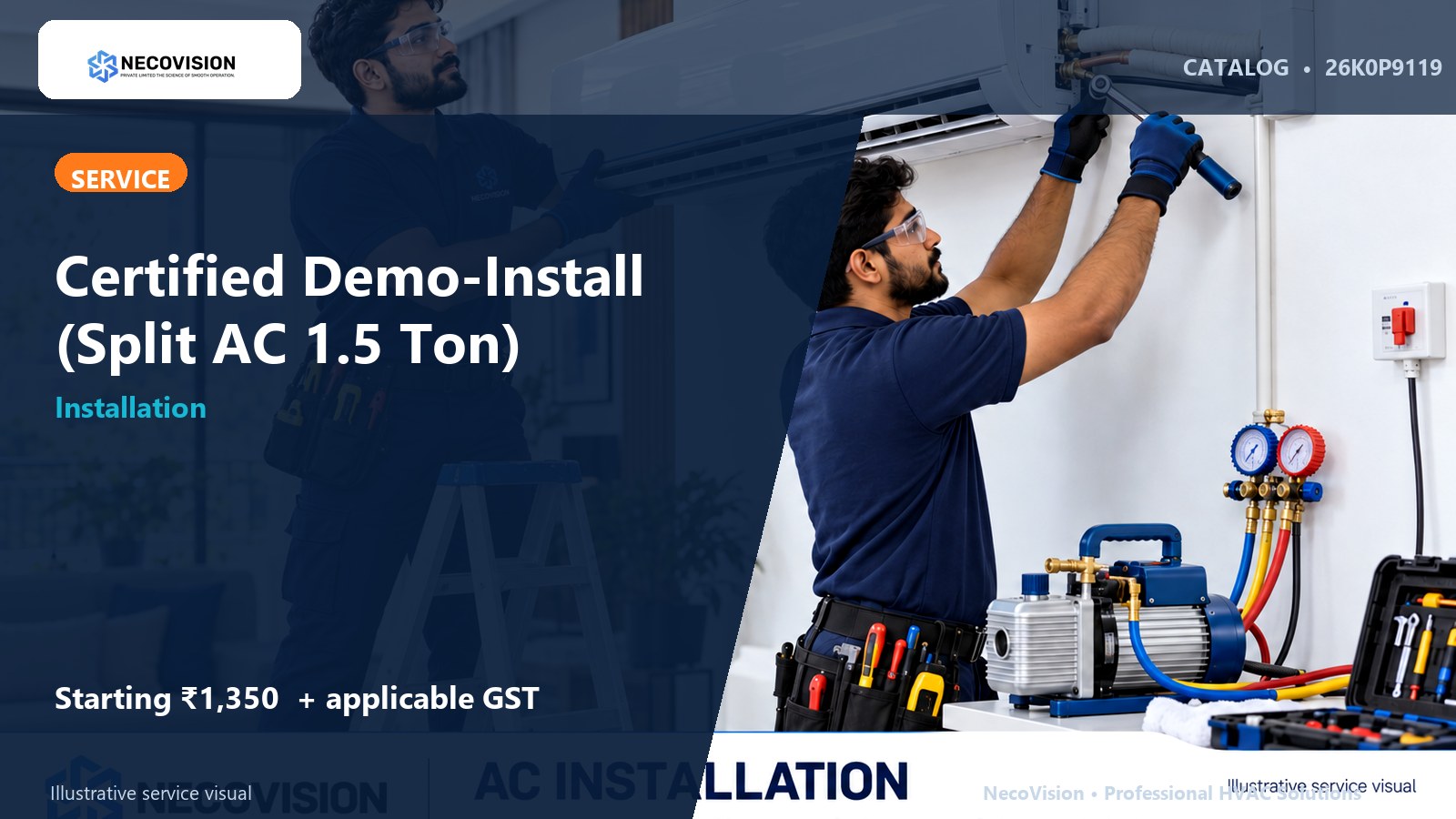 Certified Demo-Install (Split AC 1.5 Ton) - NecoVision hero catalog visual