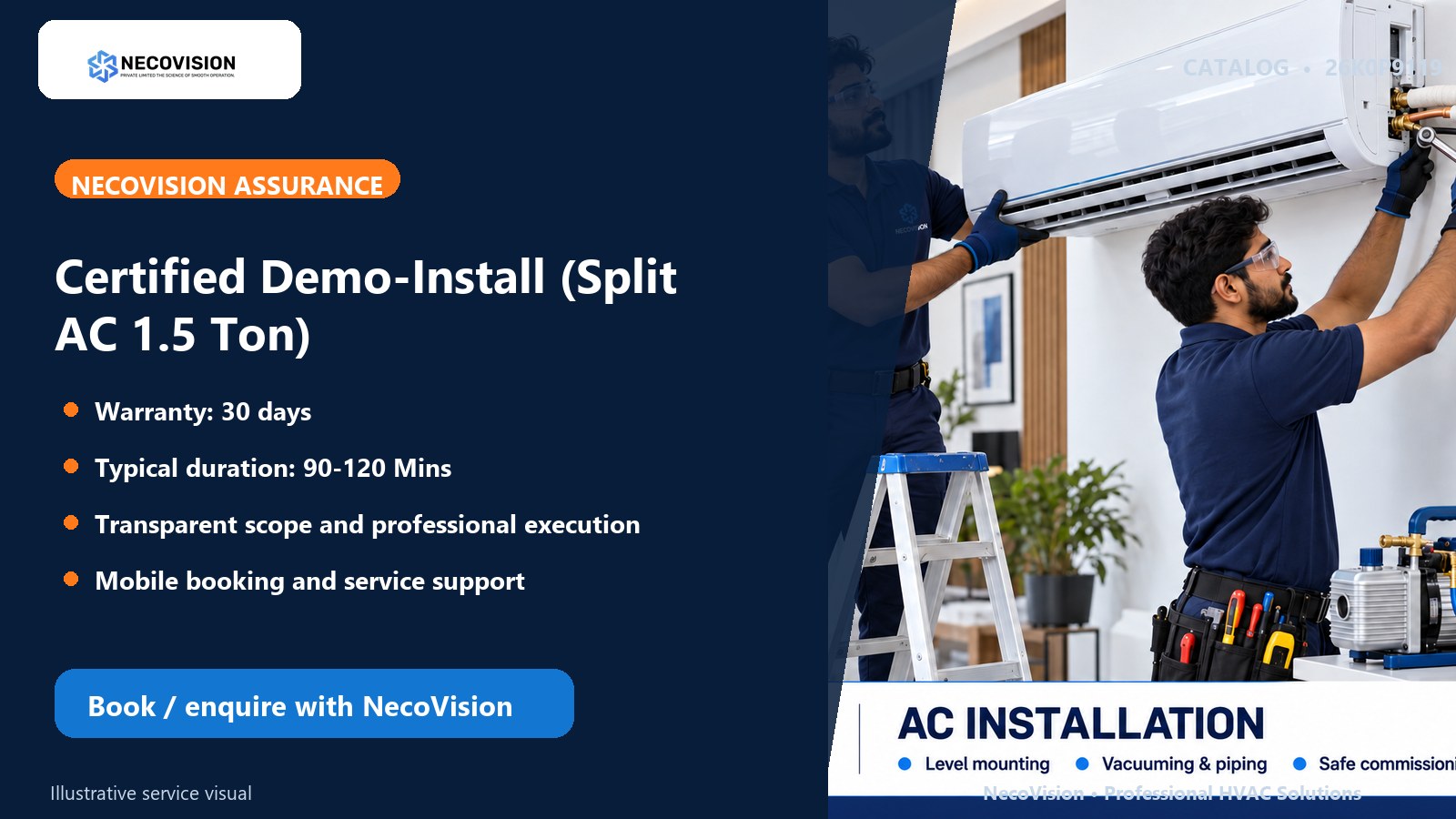 Certified Demo-Install (Split AC 1.5 Ton): assurance