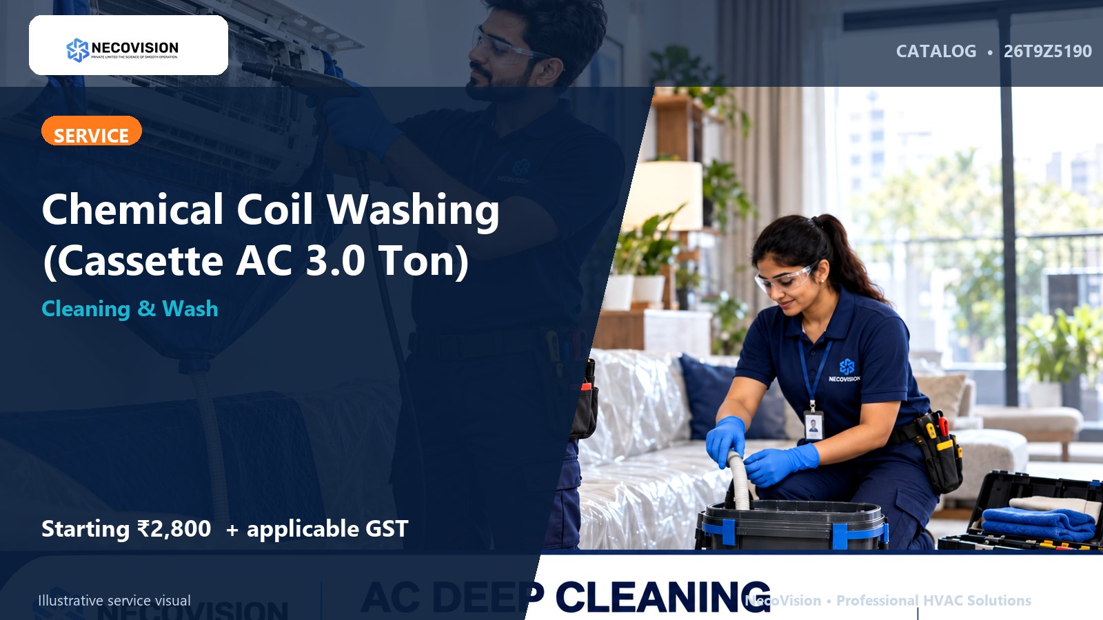 Chemical Coil Washing (Cassette AC 3.0 Ton) - NecoVision hero catalog visual