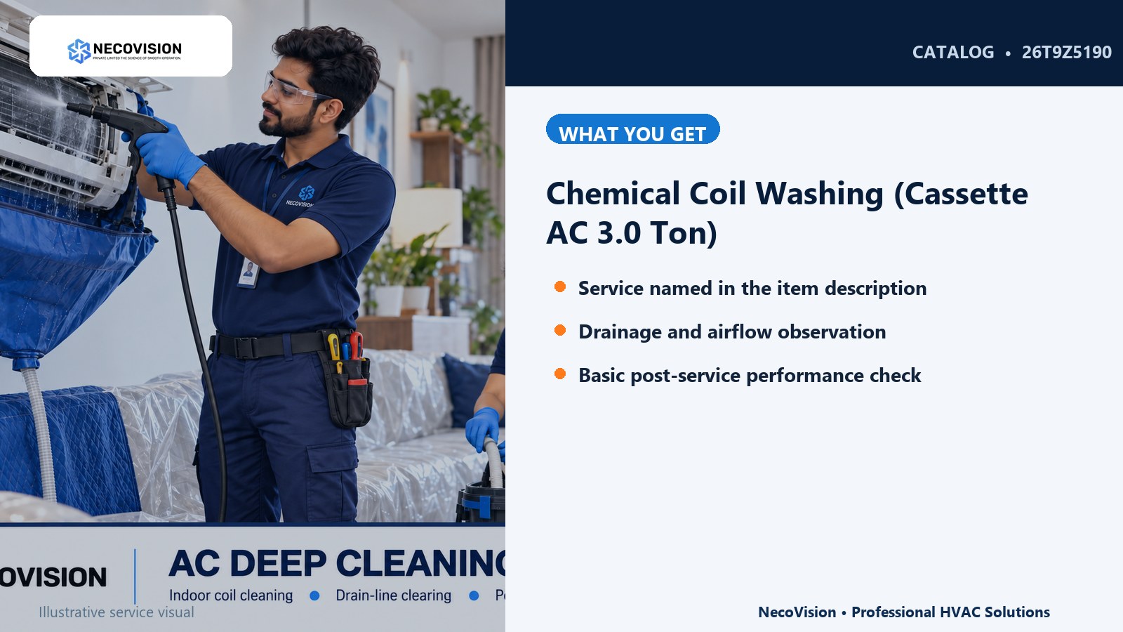 Chemical Coil Washing (Cassette AC 3.0 Ton): details