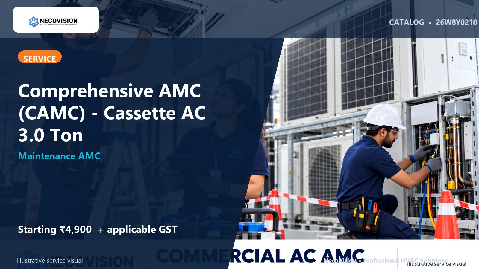 Comprehensive AMC (CAMC) - Cassette AC 3.0 Ton - NecoVision hero catalog visual