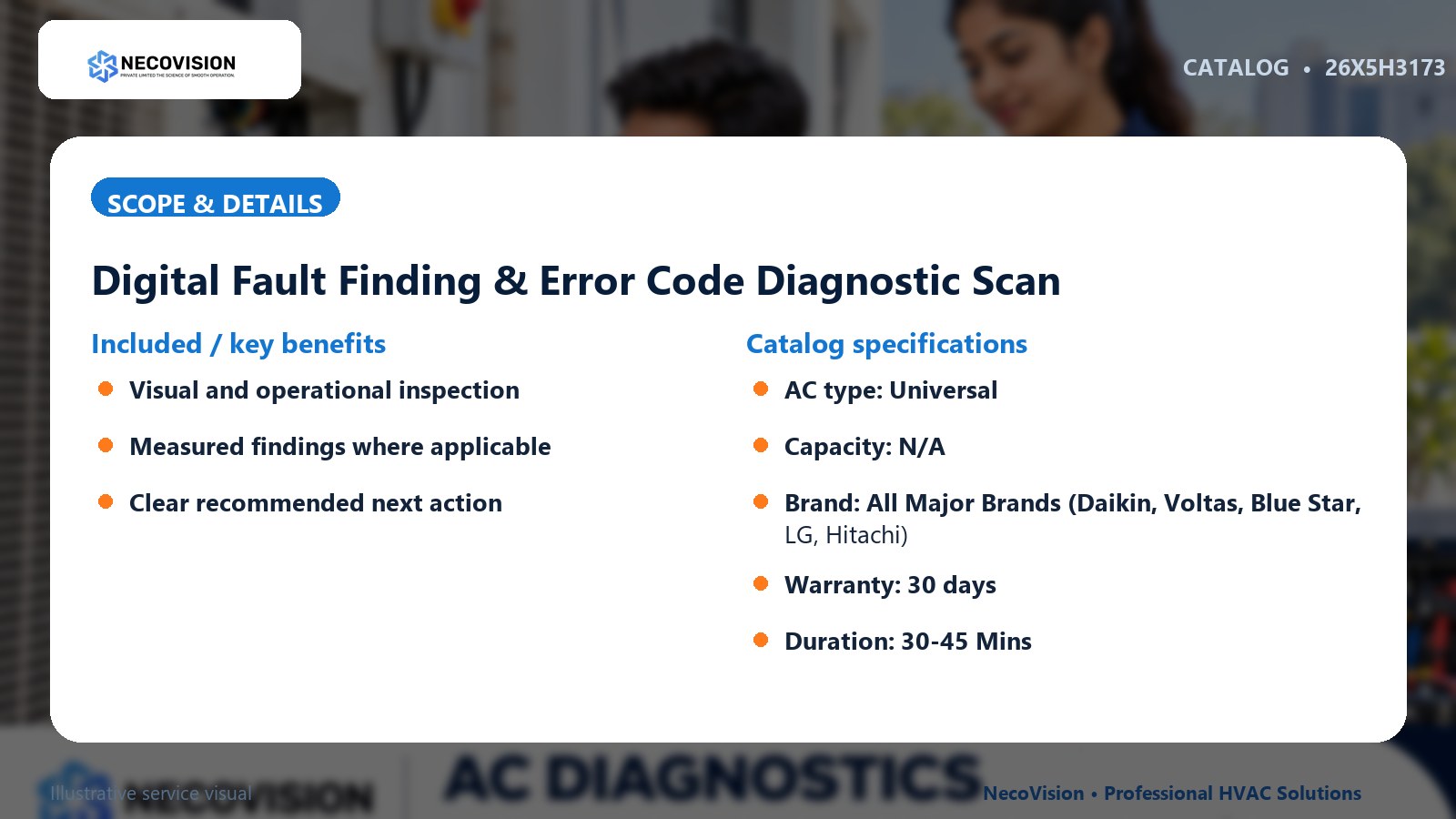 Digital Fault Finding & Error Code Diagnostic Scan: scope