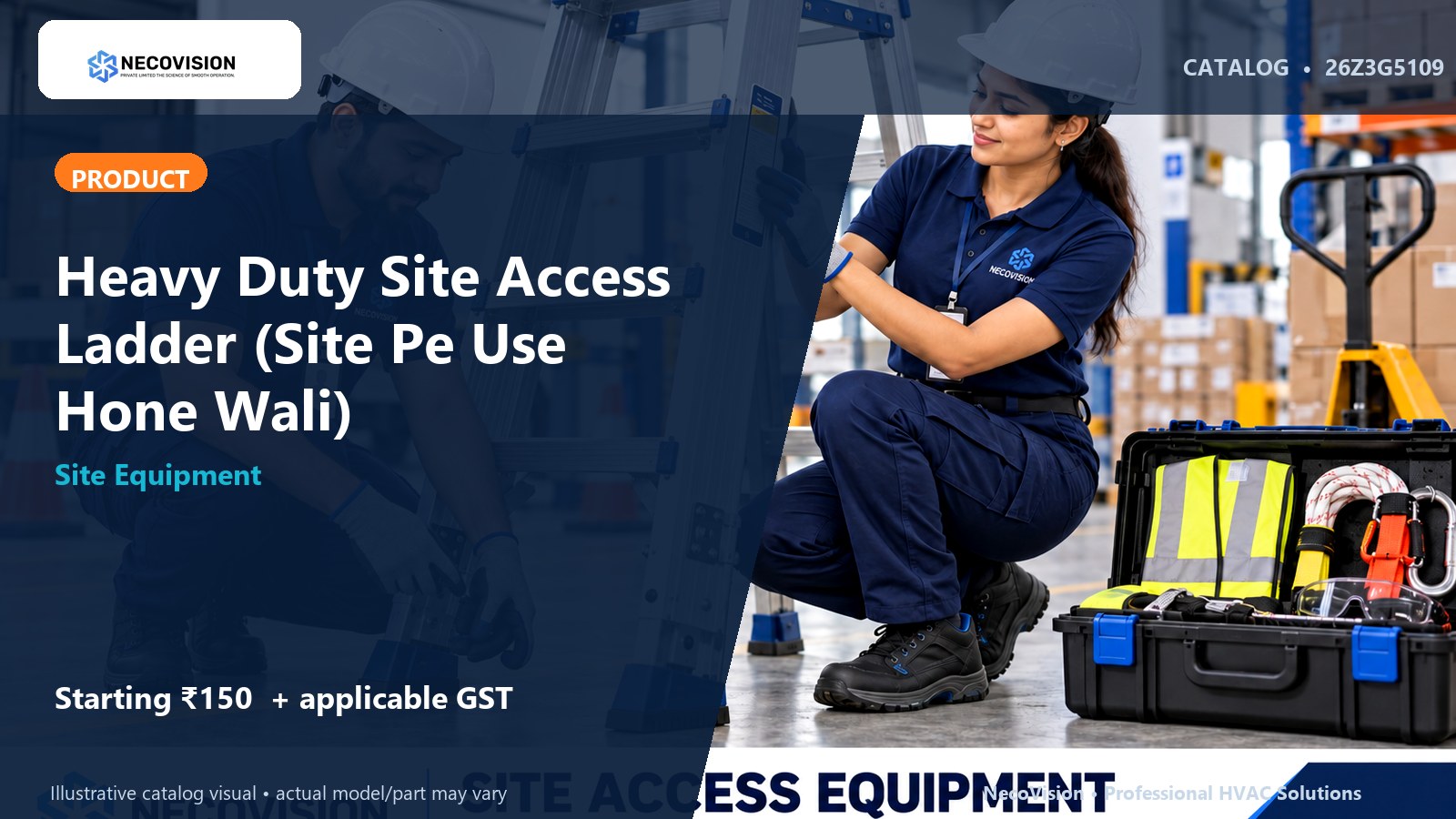 Heavy Duty Site Access Ladder (Site Pe Use Hone Wali) - NecoVision hero catalog visual