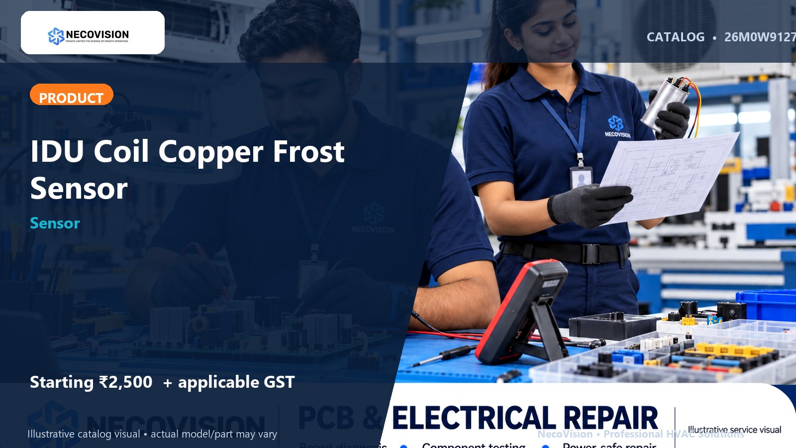 IDU Coil Copper Frost Sensor - NecoVision hero catalog visual