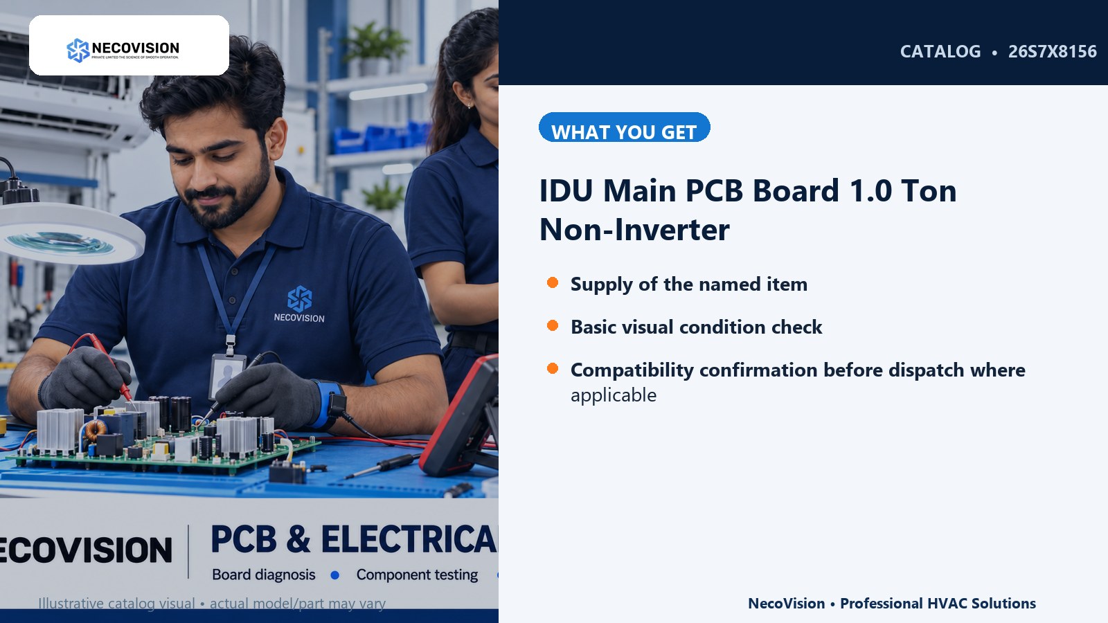 IDU Main PCB Board 1.0 Ton Non-Inverter: details
