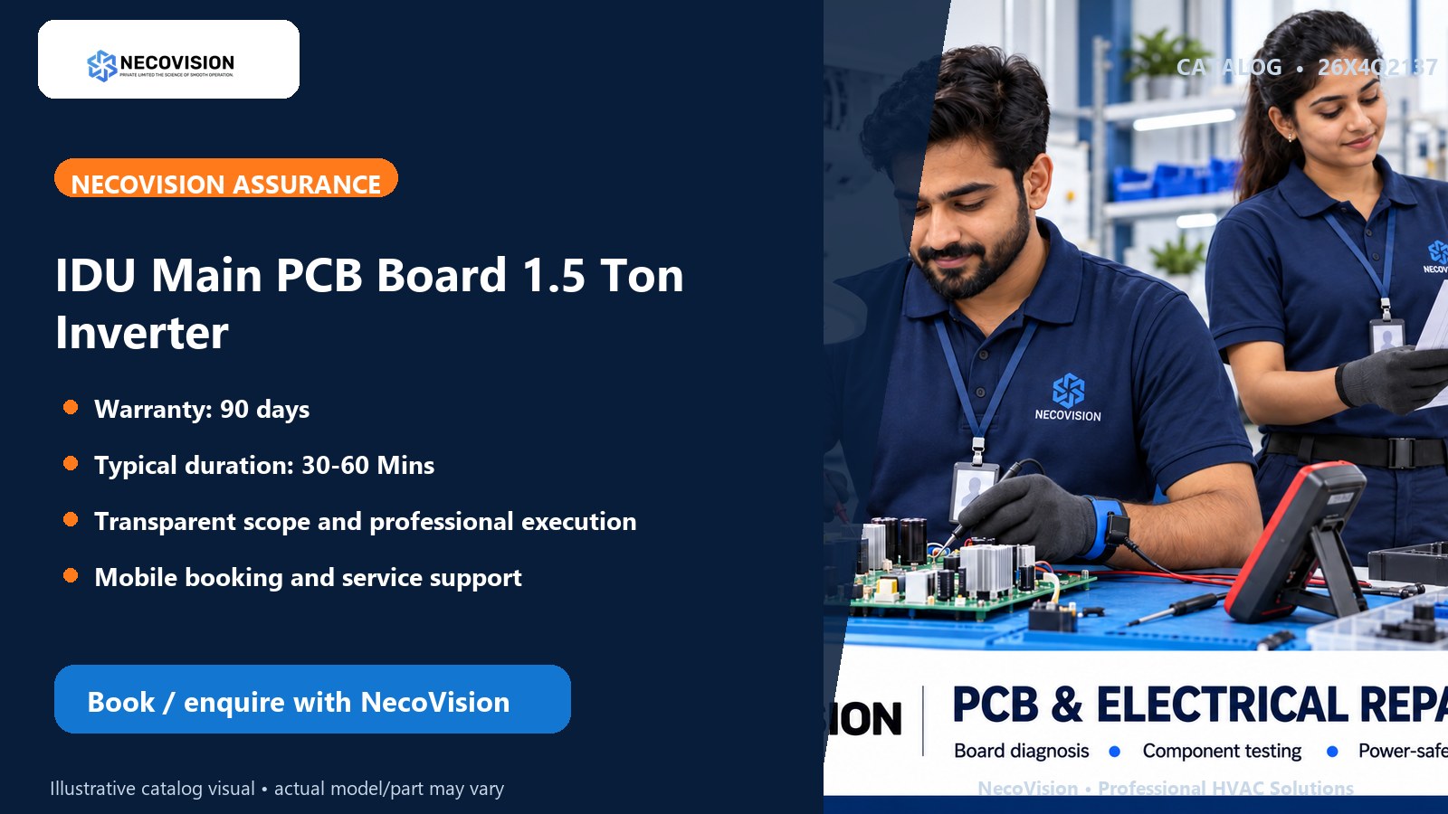 IDU Main PCB Board 1.5 Ton Inverter: assurance