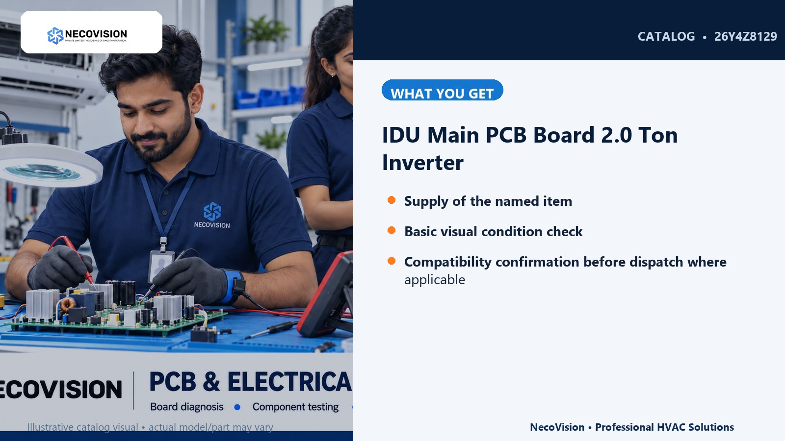 IDU Main PCB Board 2.0 Ton Inverter: details