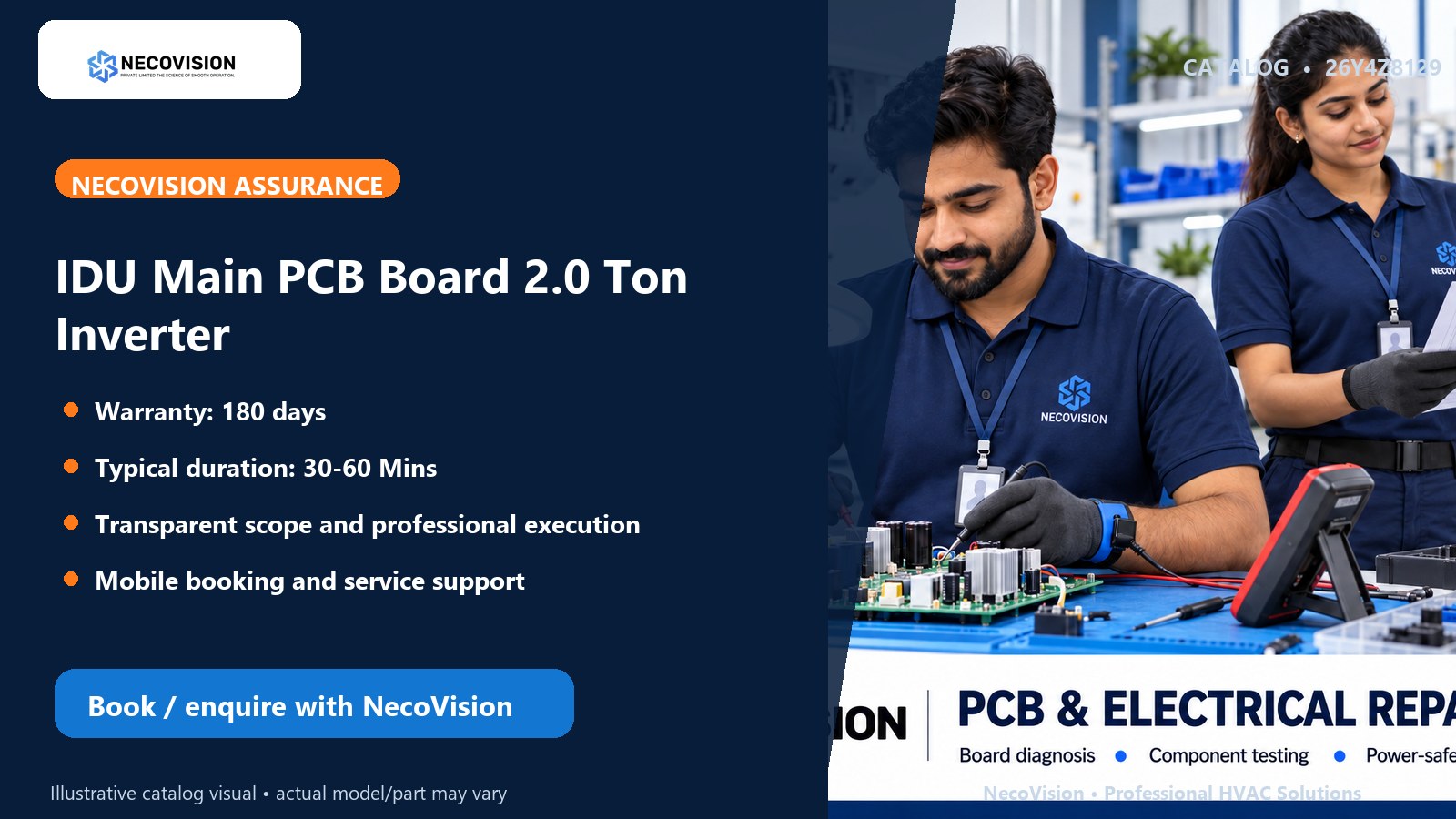 IDU Main PCB Board 2.0 Ton Inverter: assurance
