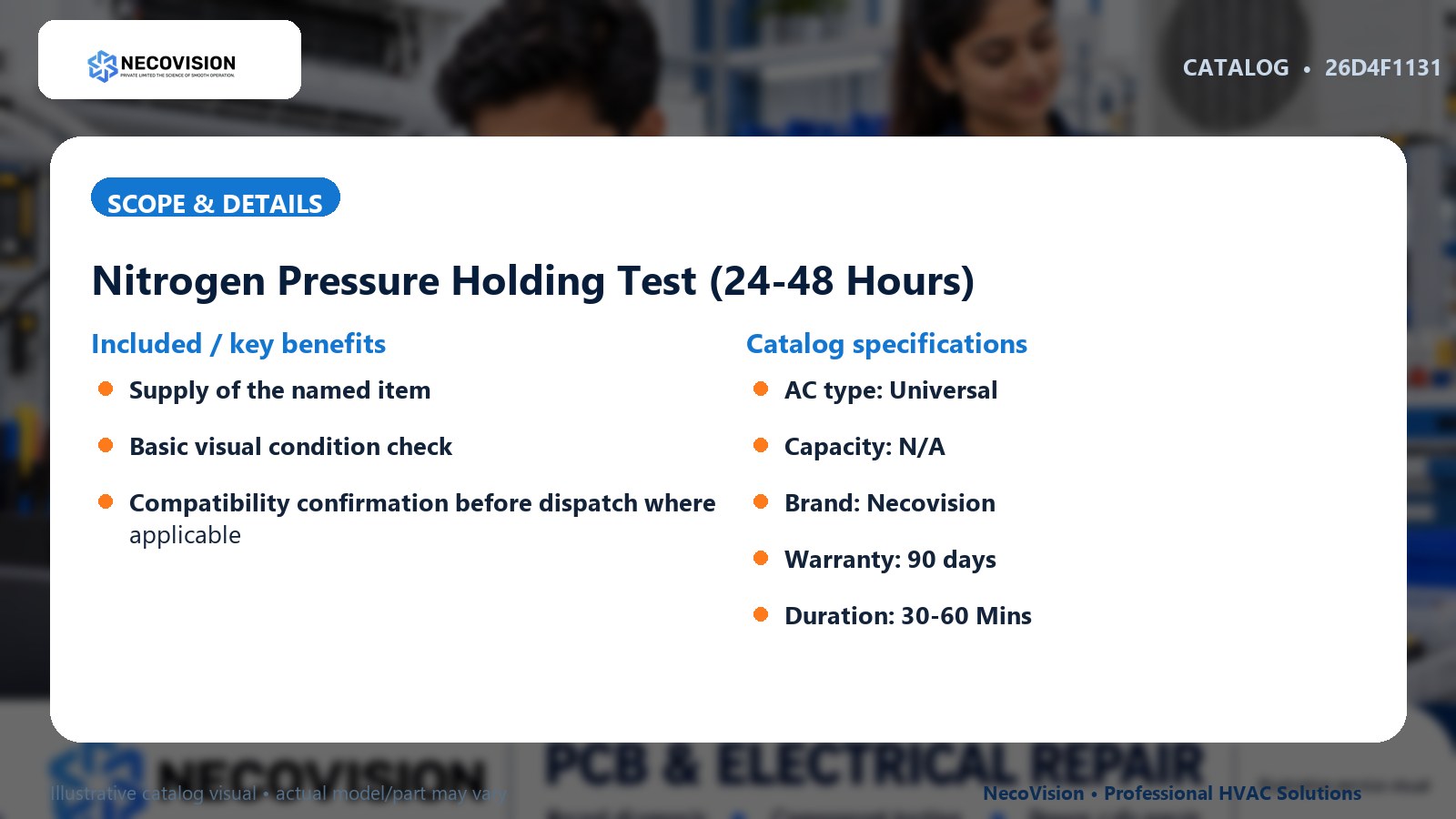 Nitrogen Pressure Holding Test (24-48 Hours): scope