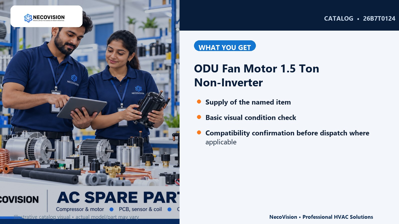 ODU Fan Motor 1.5 Ton Non-Inverter: details