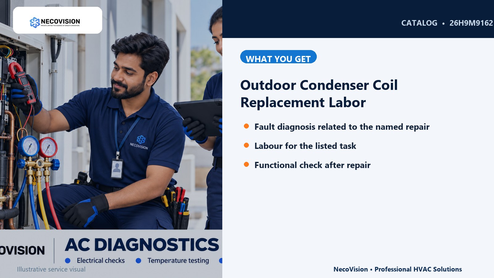 Outdoor Condenser Coil Replacement Labor: details