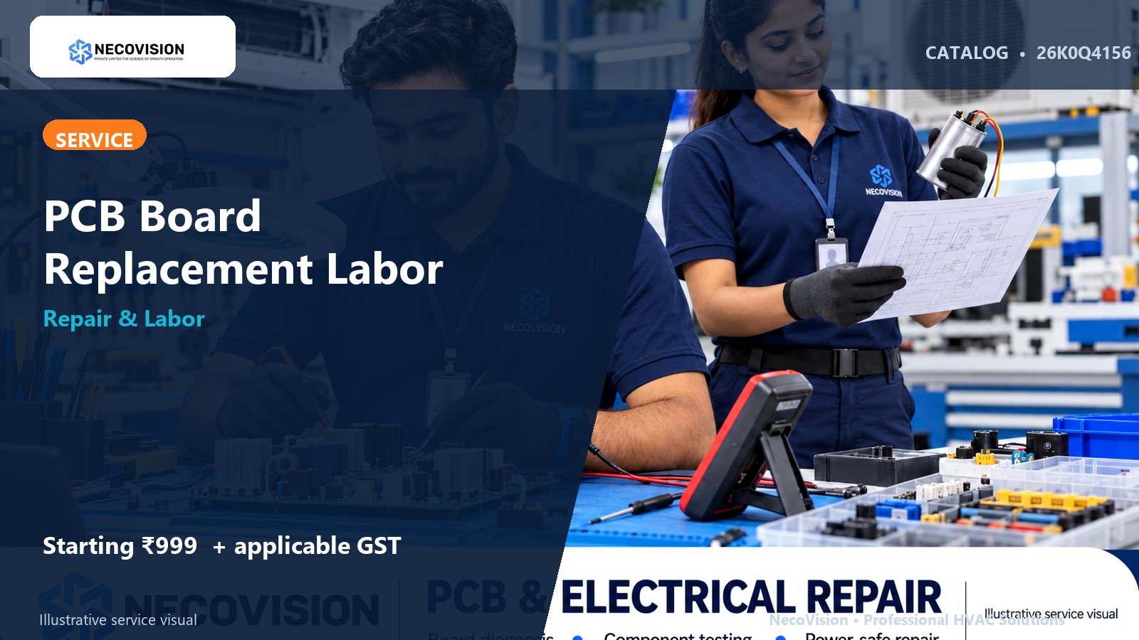 PCB Board Replacement Labor - NecoVision hero catalog visual