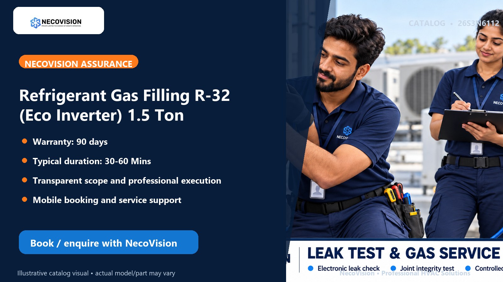 Refrigerant Gas Filling R-32 (Eco Inverter) 1.5 Ton: assurance