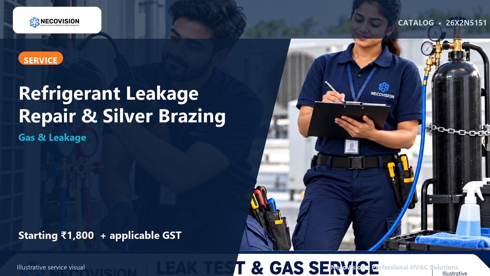 Refrigerant Leakage Repair & Silver Brazing - NecoVision hero catalog visual