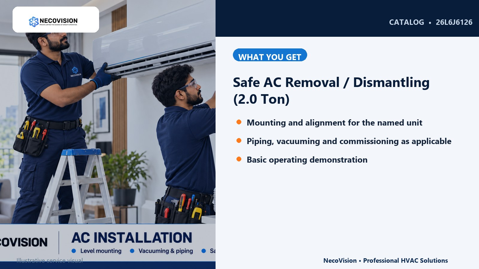 Safe AC Removal / Dismantling (2.0 Ton): details