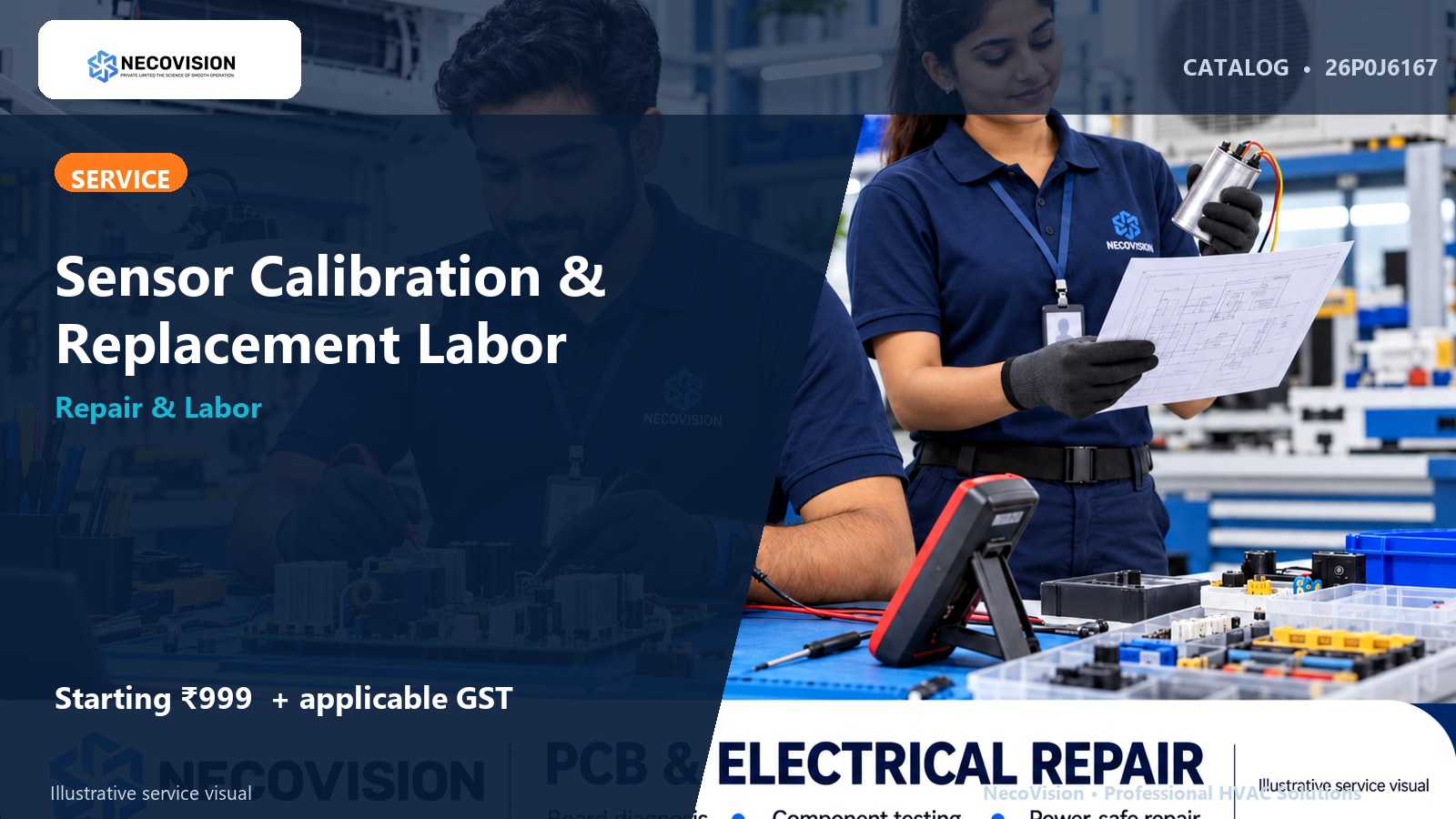 Sensor Calibration & Replacement Labor - NecoVision hero catalog visual