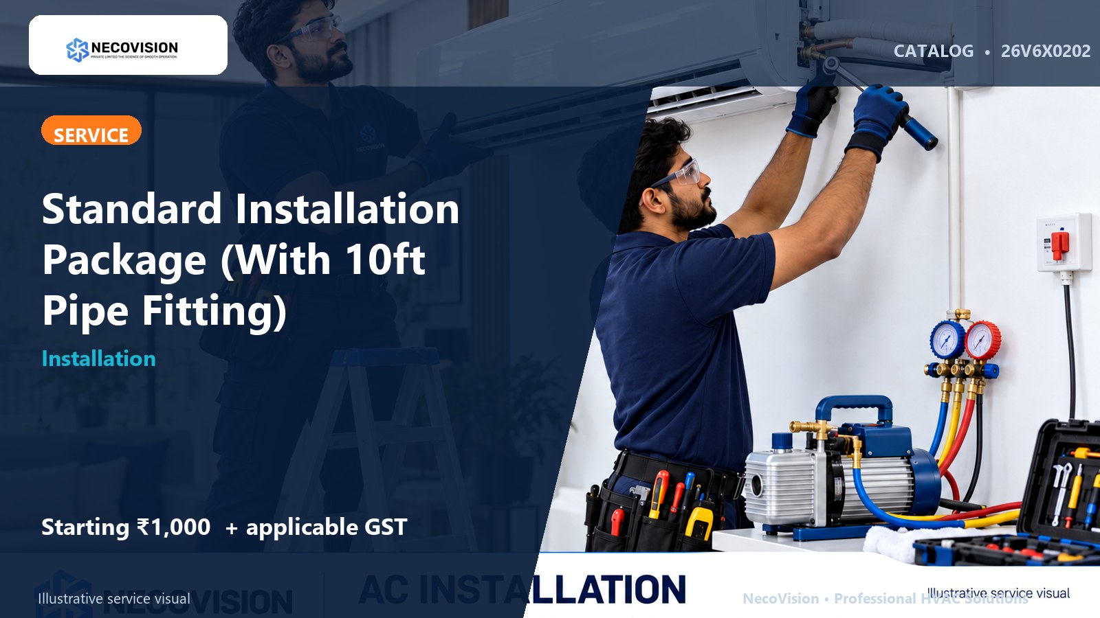 Standard Installation Package (With 10ft Pipe Fitting) - NecoVision hero catalog visual