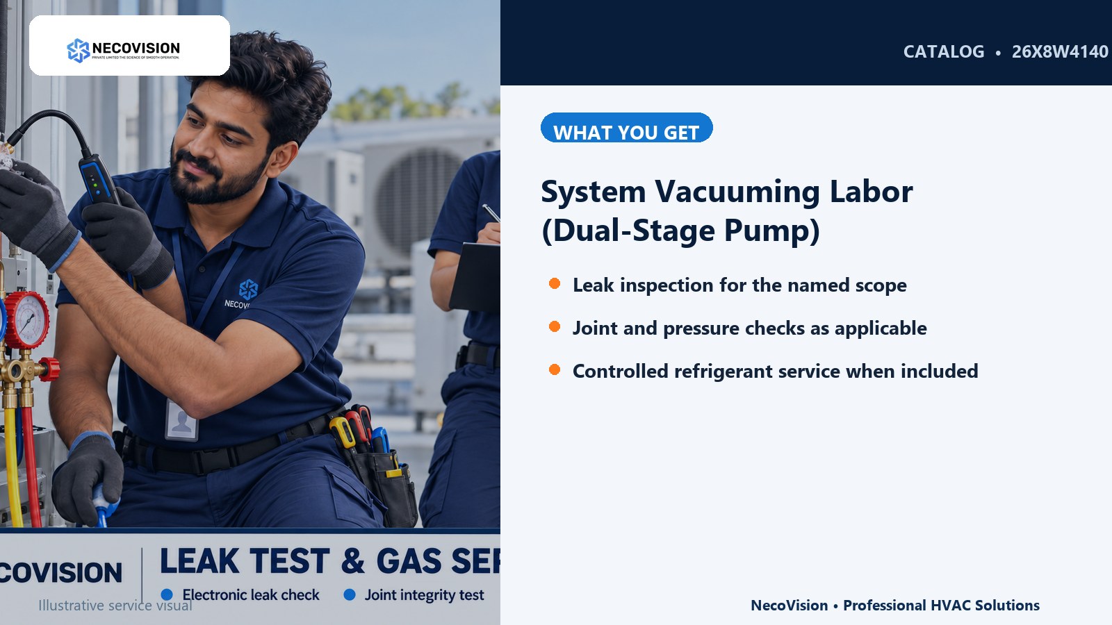 System Vacuuming Labor (Dual-Stage Pump): details