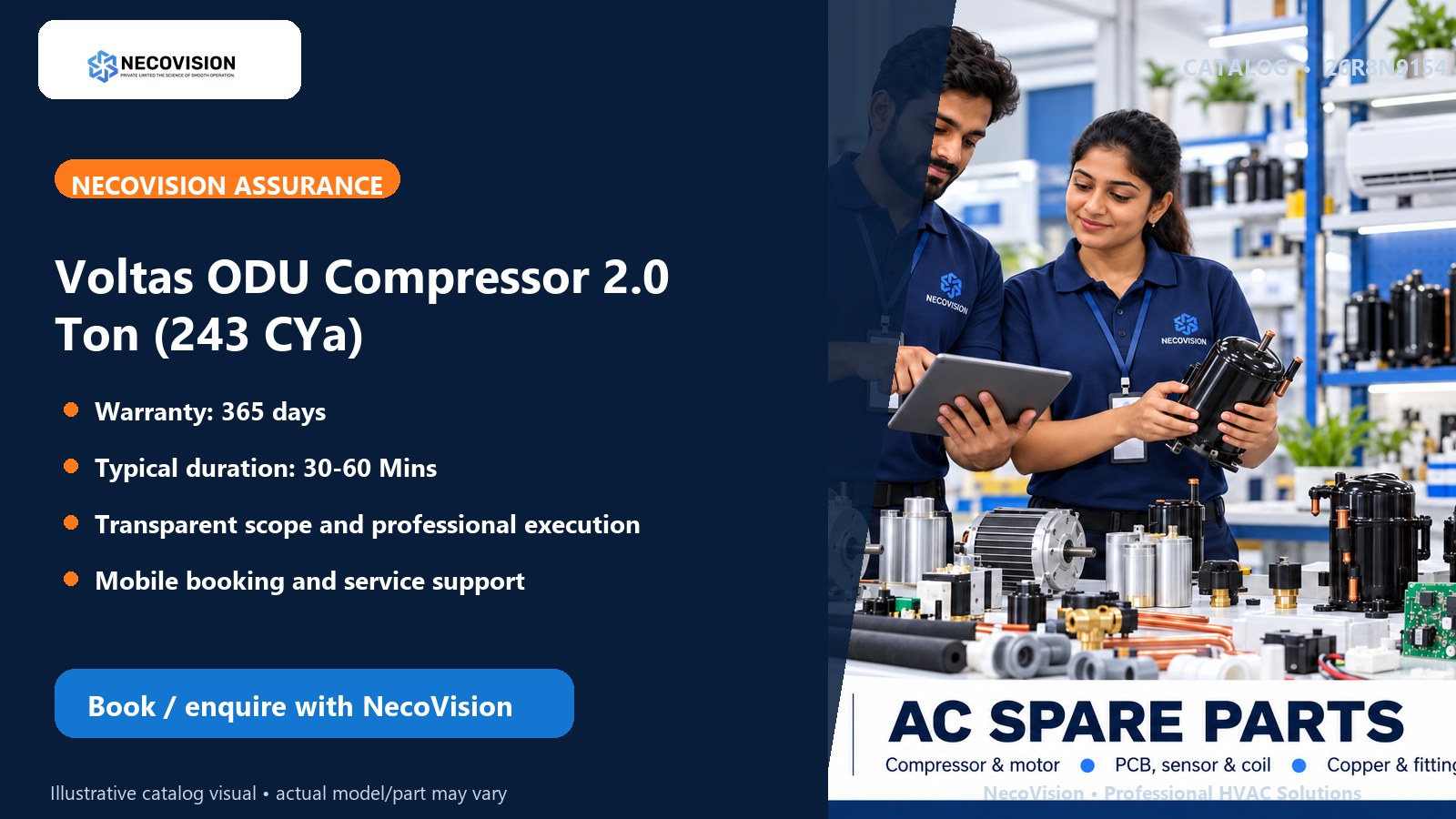 Voltas ODU Compressor 2.0 Ton (243 CYa): assurance