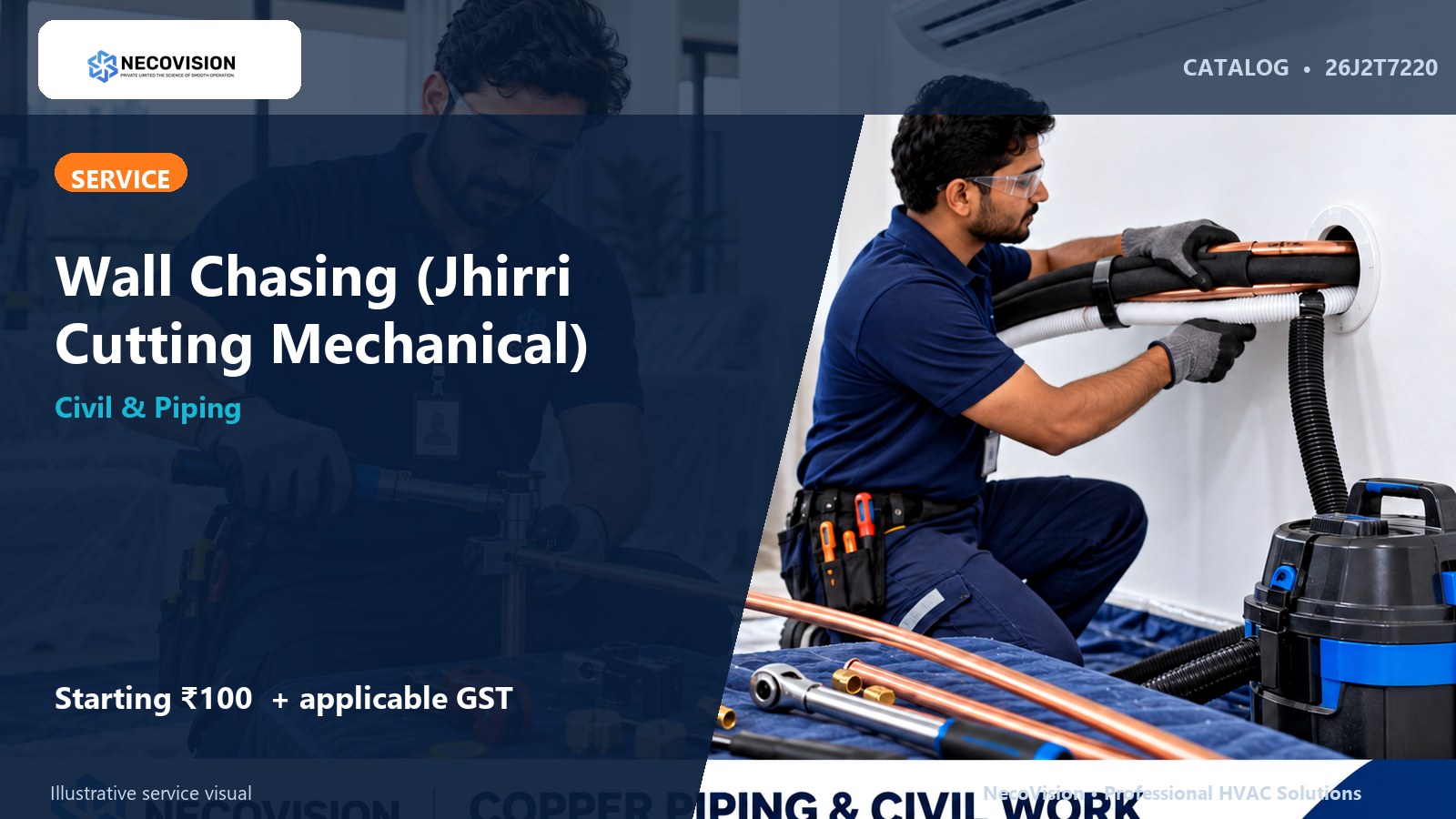 Wall Chasing (Jhirri Cutting Mechanical) - NecoVision hero catalog visual